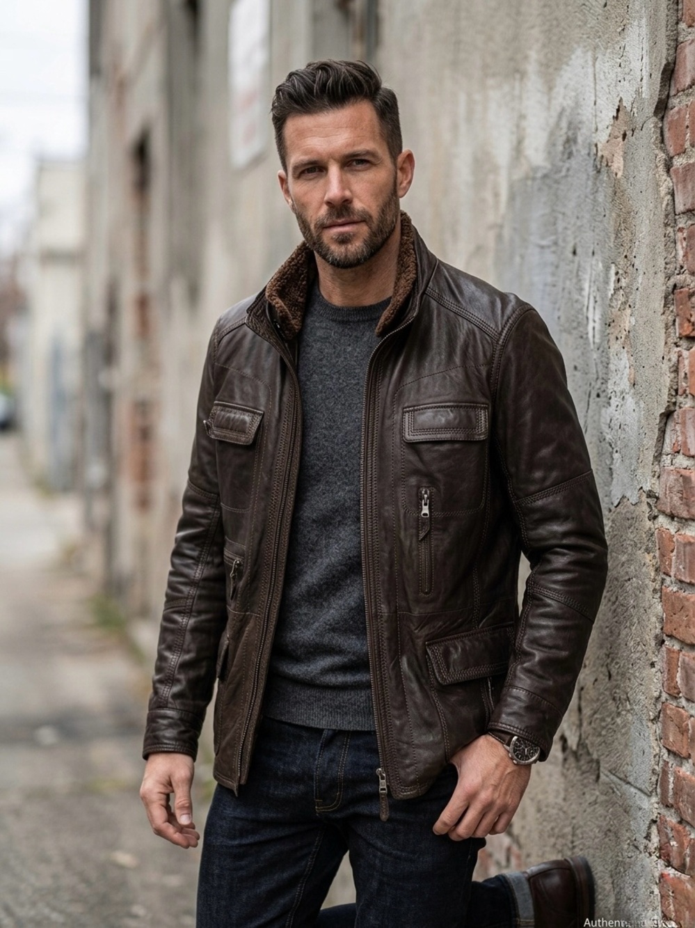 $1650 Gimo’s Italian Leather Jacket 
Size EU 46 USA 36 Small